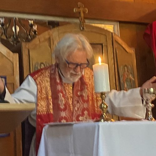 Archbishop David Cooper celebrating Mass at ordination of Bro. John at St Mary Chapel 2125.